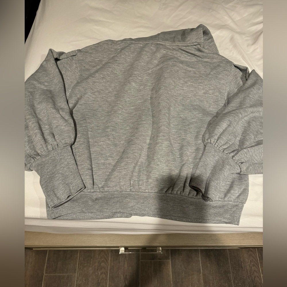 Express Grey Sparkle Hoodie - Picture 2 of 5